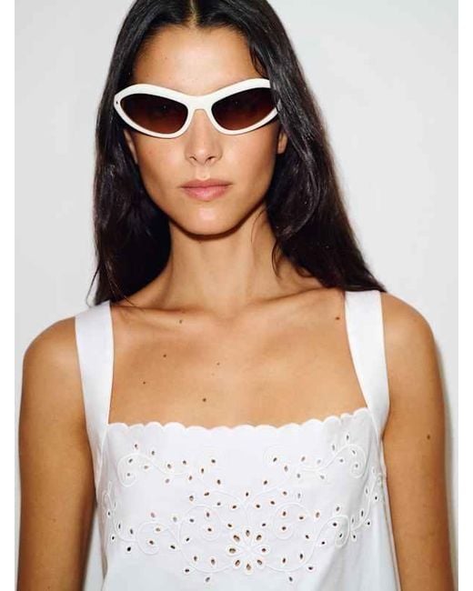 Reformation White Poppy Sleep Dress