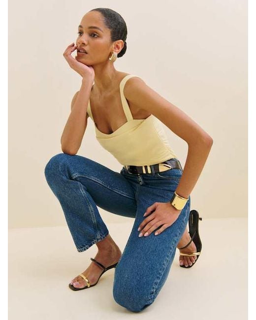 Reformation Natural Trish Knit Top