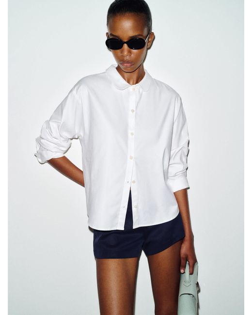 Reformation White Orson Shirt