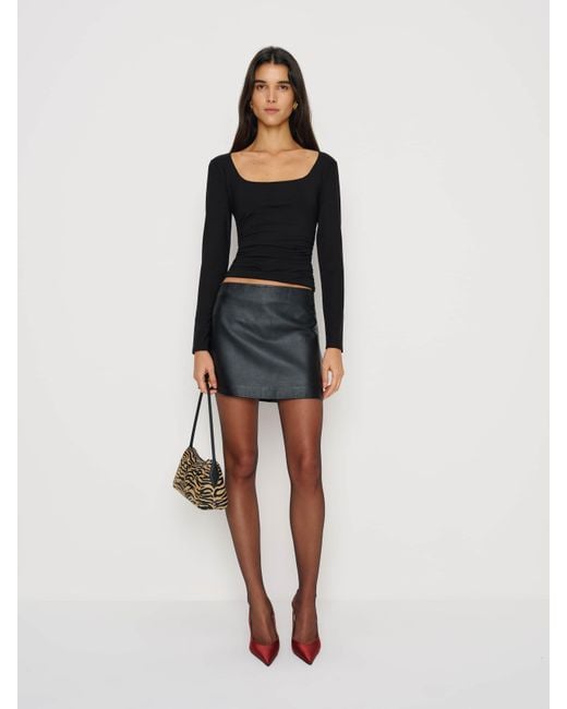 Reformation Black Kayla Knit Top
