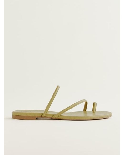 Reformation Natural Ludo Toe Ring Strappy Flat Sandal