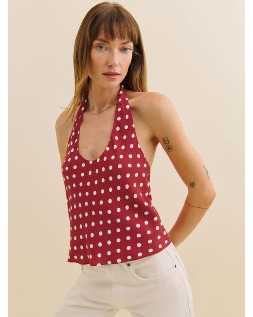 Reformation Red Kylo Top