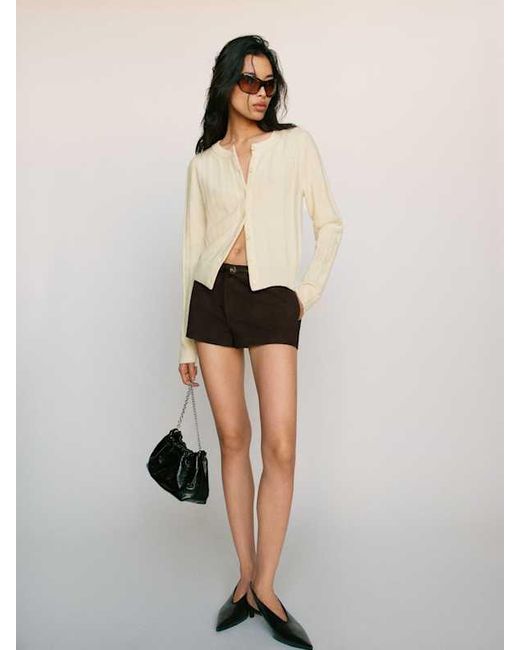 Reformation Natural Hannah Regenerative Wool Cardigan