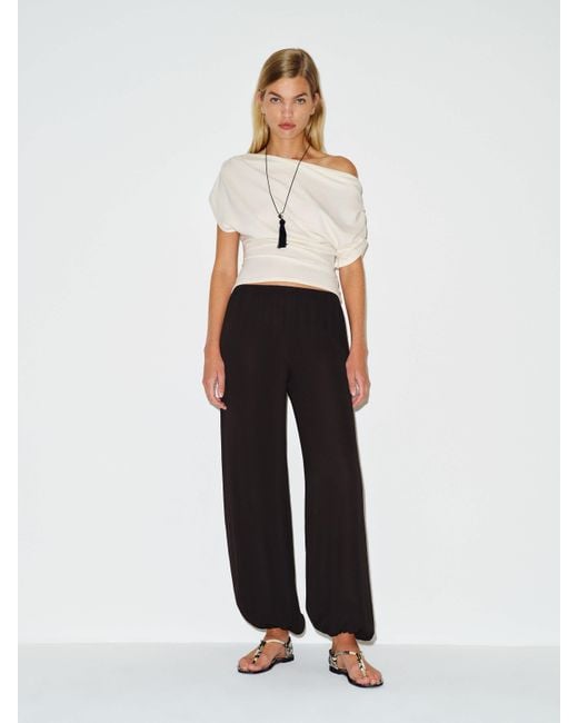 Reformation White Zia Pant
