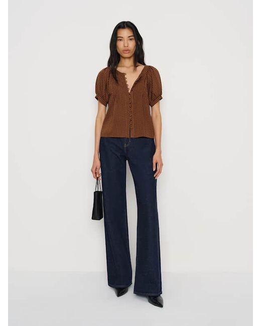 Reformation Blue Calia Top