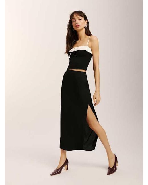 Reformation Black Nori Skirt 4