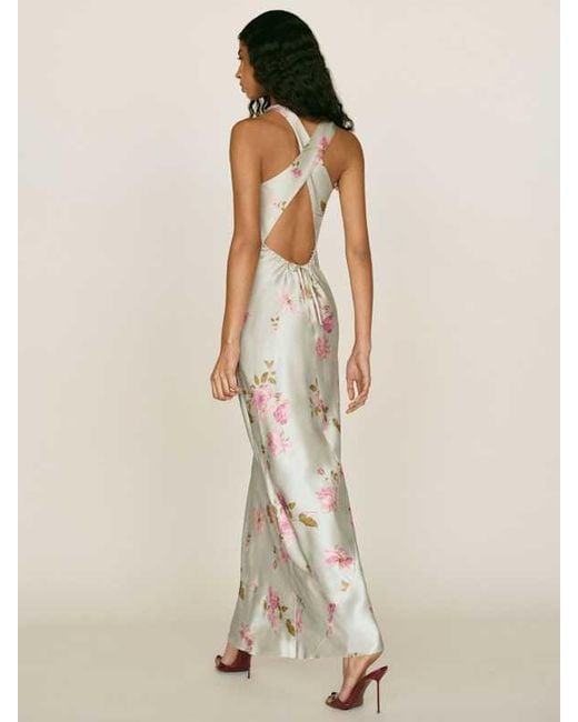 Reformation Natural Anaiis Silk Dress 0