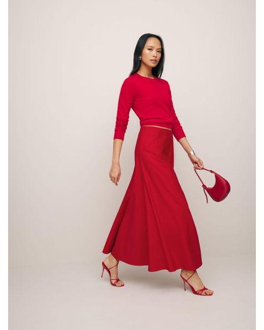 Reformation Red Lucy Skirt