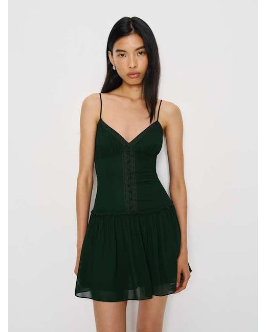 Reformation Green Citrus Dress