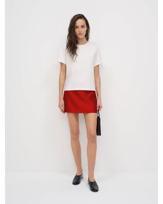 Reformation White Carla Low Waist Skirt 0
