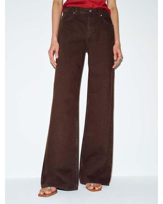 Reformation Black Cary Low Rise Slouchy Wide Leg Jeans Denim