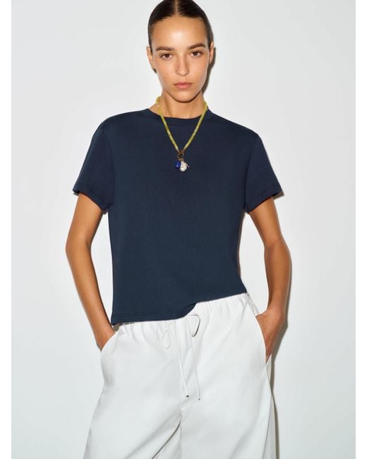 Reformation Blue Rowan Crew T-Shirt
