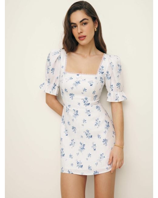 evianna linen dress white Evianna Linen Reformation Dress by Reformation