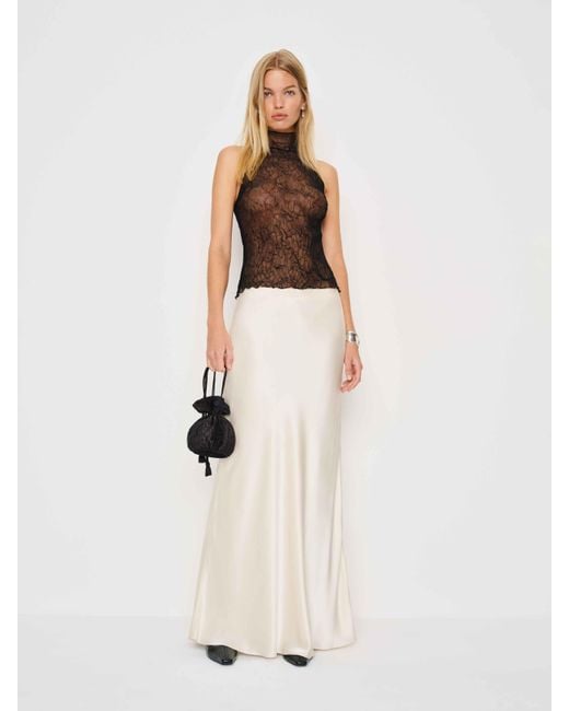 Reformation White Kenji Knit Top