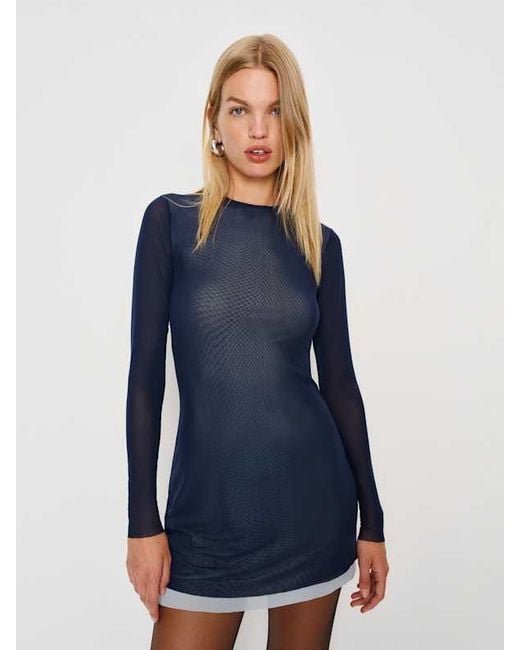 Reformation Sienna Knit Dress in Blue | Lyst Reformation Sienna Knit Dress in Blue | Lyst
