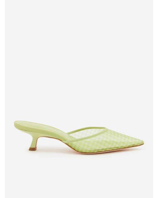 Reformation Green Wilda Kitten Mule