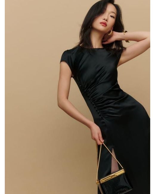 birch silk dress Reformation Birch Silk Dress - Buena