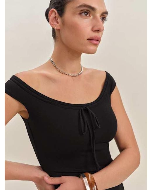 Reformation Black Milo Knit Dress