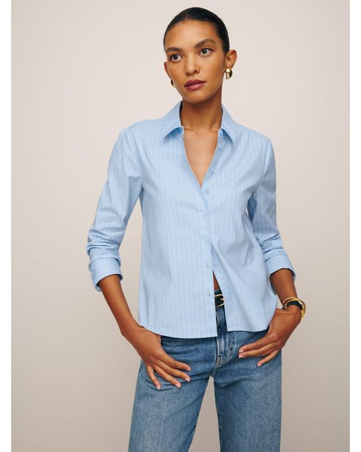 Reformation Blue Sky Relaxed Top