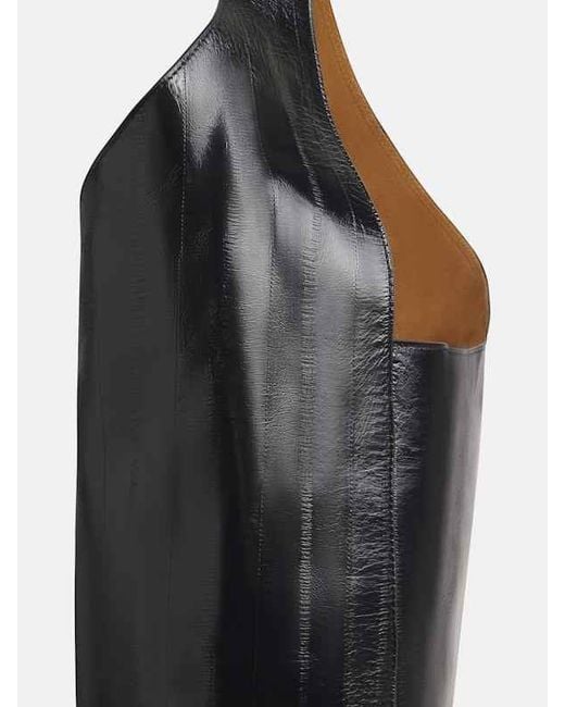 Reformation Black Medium Vittoria Minimal Tote Eel