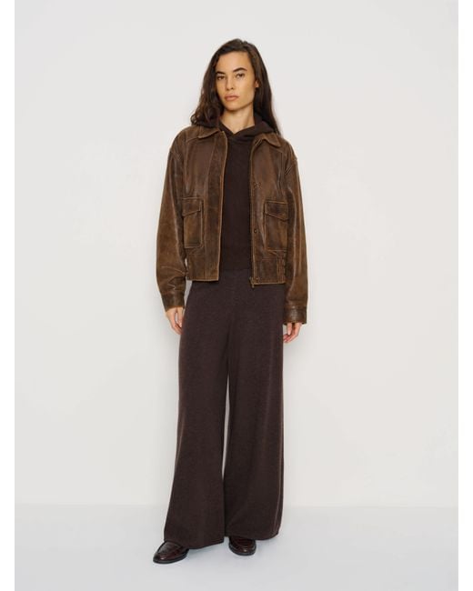 Reformation Brown Lyle Cashmere Pants