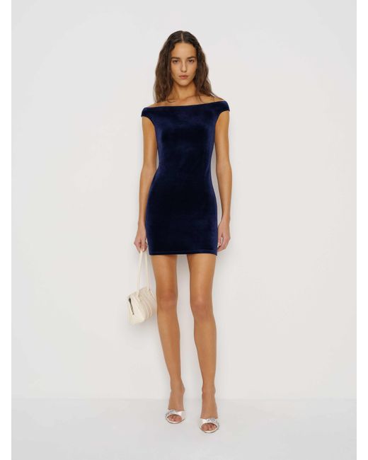 Reformation Lia Knit Dress in Blue