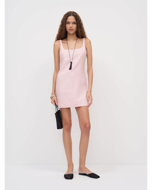Reformation Pink Koa Linen Dress 4
