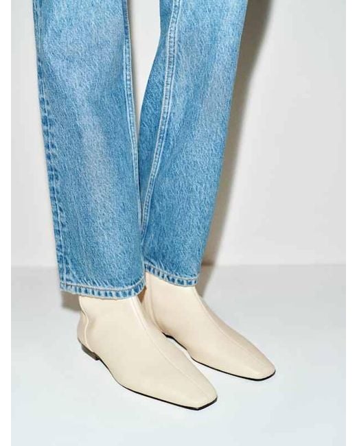 Reformation White Remy Flat Ankle Boot 5