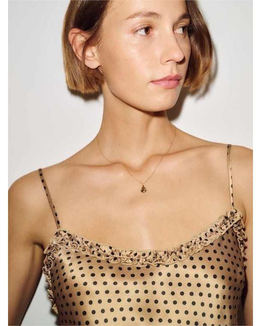 Reformation Blue Kristen Silk Top