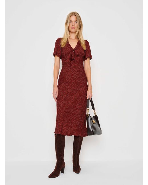 Reformation Red Tyra Dress 0