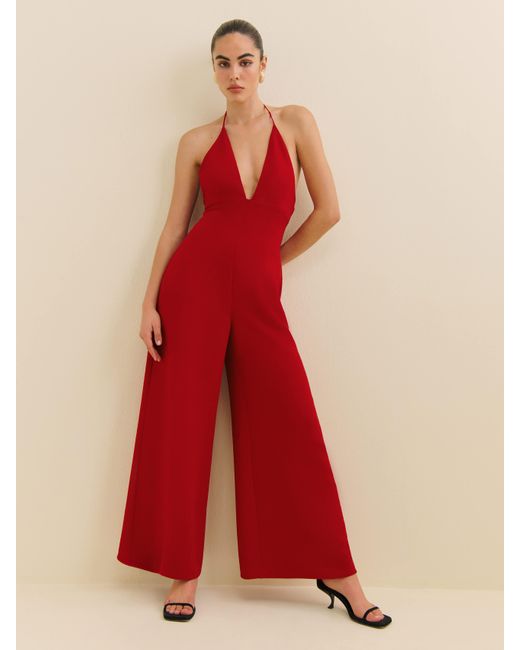 Reformation Red Michelle Jumpsuit