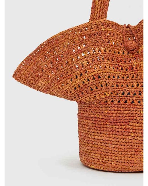 Reformation Orange Sonia Hat Bag