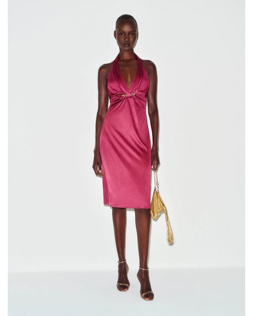 Reformation Red Vintage Roberto Cavalli Serpent Dress