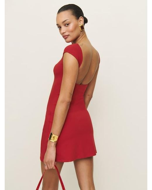 Reformation Red Soleil Knit Dress