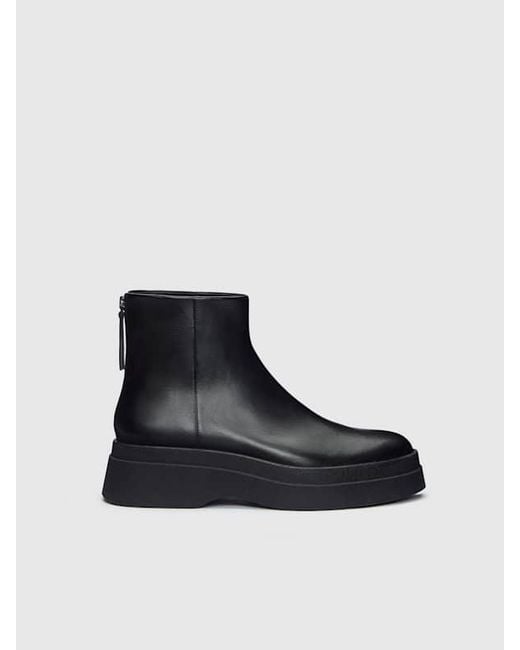 Reformation Blue Nadira Ankle Boot Leather 6