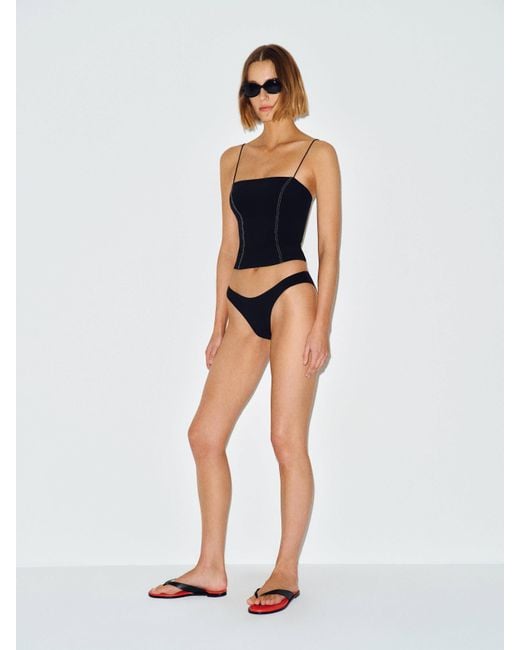 Reformation White Elise Tankini