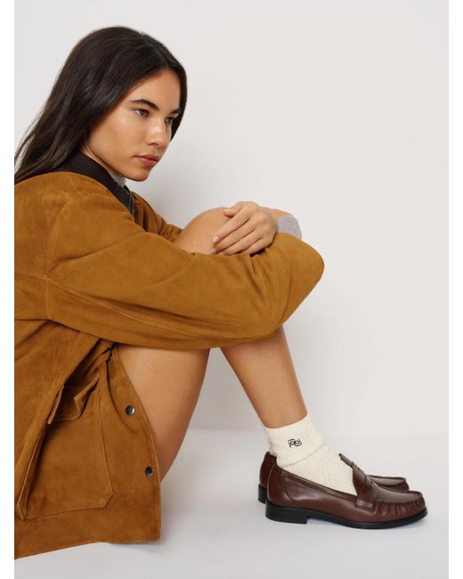 Reformation White Sunday Cashmere Blend Socks