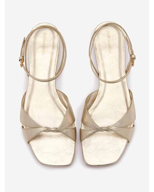 Reformation Natural Marigold Flat Sandal