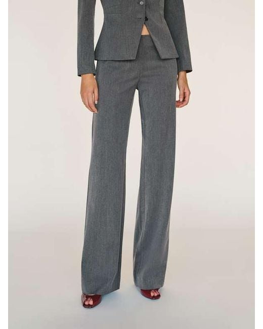 Reformation Gray Vivienne Low Rise Pant