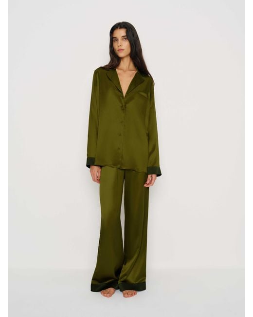 Reformation Green Ella Silk Set