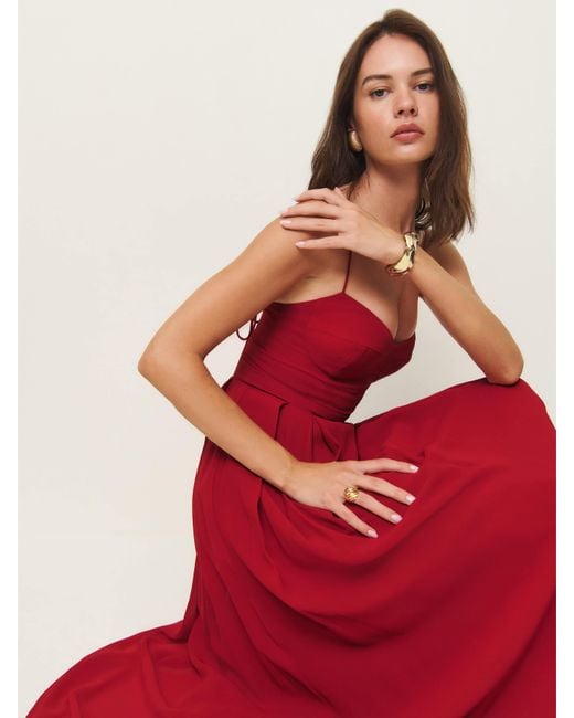 Reformation Red Jaelyn Dress 0