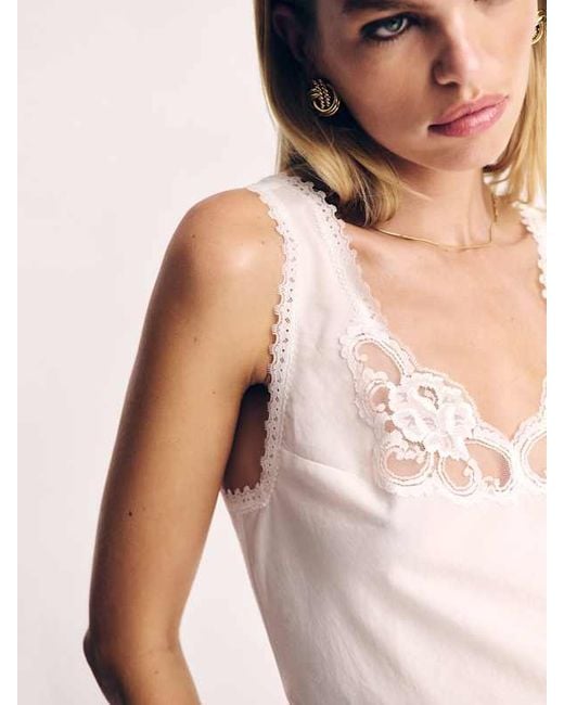 Reformation Pink Lilu Top Lace