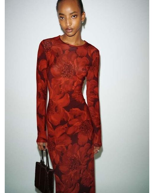 Reformation Tommie Knit Dress in Red | Lyst