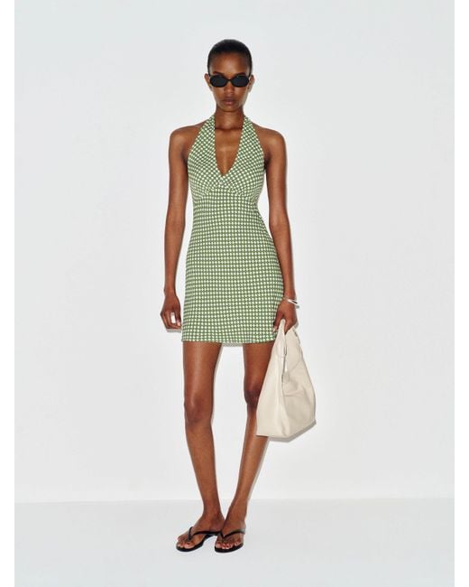 Reformation Green Delanie Dress