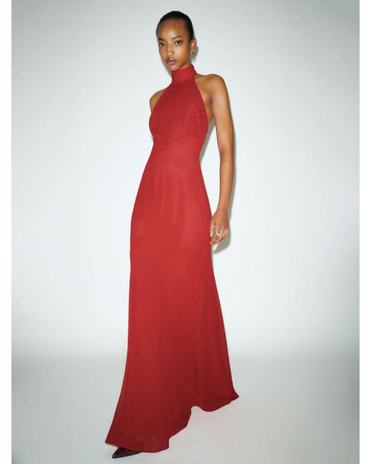 Reformation Red Shanelle Dress 8