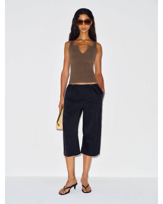 Reformation Blue Rylie Cotton Sweater Tank Top