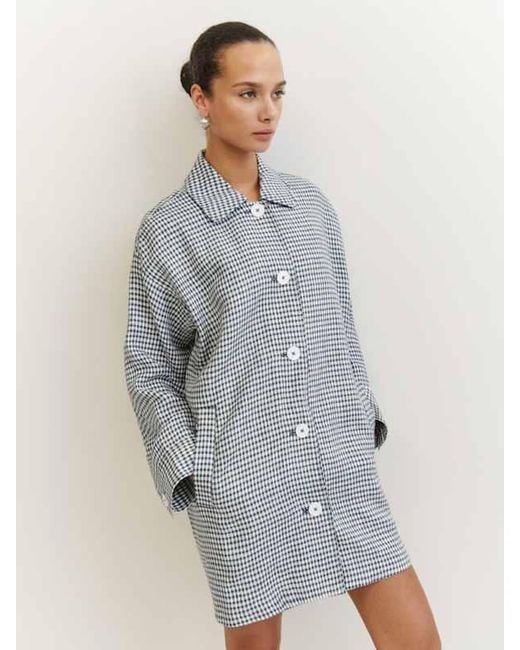 Reformation Gray Irene Linen Jacket