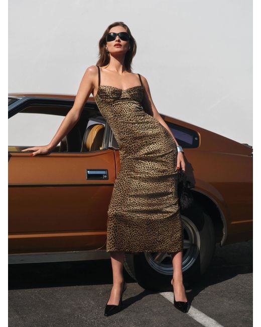 Reformation Natural Stormi Satin Dress