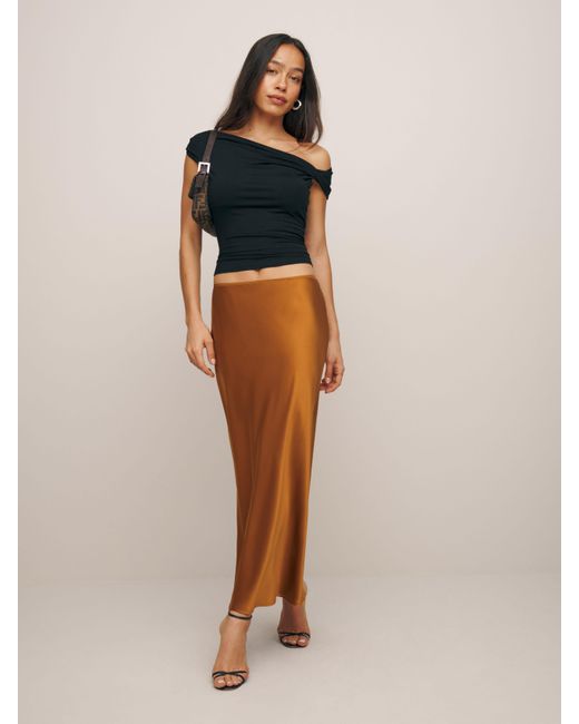 Reformation Multicolor Layla Silk Skirt