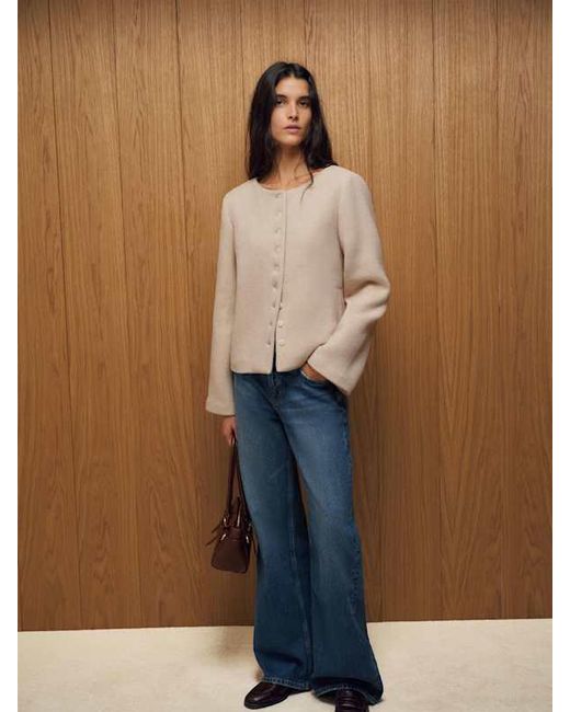 Reformation Blue Lucia Wool Jacket